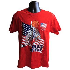 Looney Tunes 2024 Team USA Olympics Men's Basketball T-Shirt Bugs Bunny Size M
